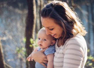 Holding baby