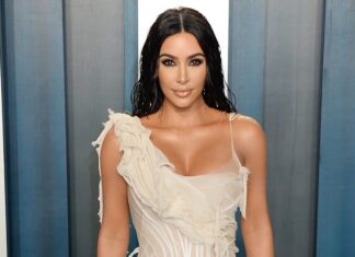 Kim Kardashian West at the Vanity Fair Oscar Party in 2020