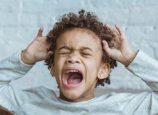 Kid throwing a Tantrum
