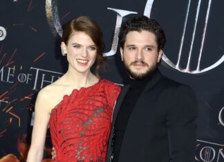 Rose Leslie and Kit Harington at the "Game of Thrones" season eight premiere in 2019