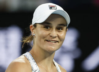 Ashleigh Barty at the Australian Open in 2022