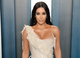Kim Kardashian at the Vanity Fair Oscar Party in 2020