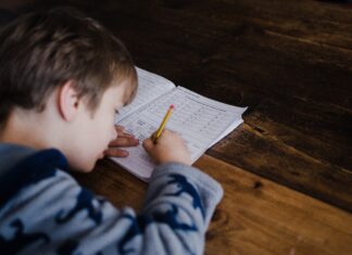 Boy Doing Homework