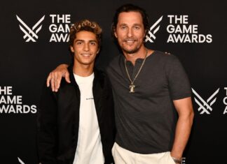 Levi Alves McConaughey and Matthew McConaughey attend The Game Awards 2023 in December 2023