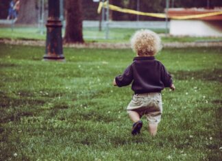 Child in a field