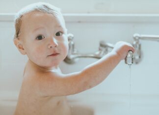 Baby in a bathtub