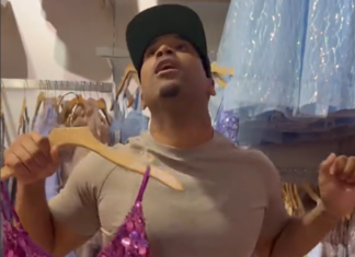 Father goes prom dress shopping with daughter