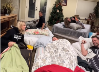Seven adult siblings have a sleepover at their parents house