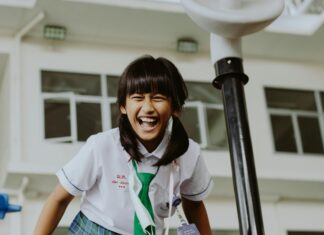 Girl in school uniform