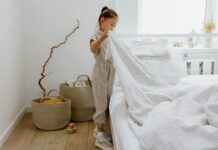 Making bed