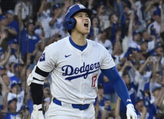 Los Angeles Dodgers designated hitter Shohei Ohtani in October 2024